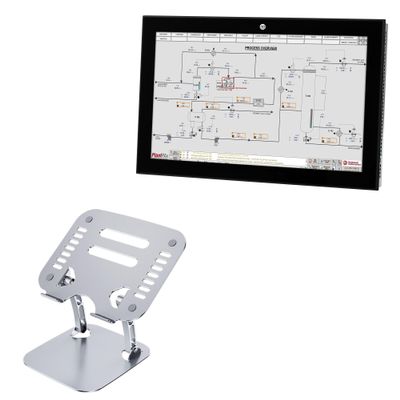 BoxWave Stand and Mount Compatible with Allen Bradley VersaView 6300M (12.1 in) [16:9 Aspect Ratio] - Executive VersaView Laptop Stand, Ergonomic Adjustable Viewing Angle Metallic Riser