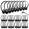 Wensdo Bulk Headphones 50 Pack for Classroom School Kids, Wholesale Wired Adjustable On Ear Headset Class Set for Students Schools Libraries Museums (HY103, 50 Black) view 1