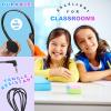 Wensdo Bulk Headphones 50 Pack for Classroom School Kids, Wholesale Wired Adjustable On Ear Headset Class Set for Students Schools Libraries Museums (HY103, 50 Black) view 2