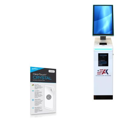 BoxWave Screen Protector Compatible with American Kiosks AIRE (21.5 in) - ClearTouch Crystal (2-Pack), HD Film Skin - Shields from Scratches