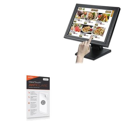 BoxWave Screen Protector Compatible with DNYSYSJ Monitor with Multi-Position POS Stand (17 in) - ClearTouch Anti-Glare (2-Pack), Anti-Fingerprint Matte Film Skin