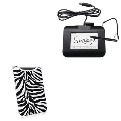 BoxWave Case Compatible with SMAJAYU Signature Pad - Zebra Plush SlipSuit, Animal Print Padded Soft Sleeve
