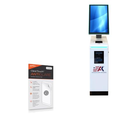 BoxWave Screen Protector Compatible with American Kiosks AIRE (21.5 in) - ClearTouch Anti-Glare (2-Pack), Anti-Fingerprint Matte Film Skin