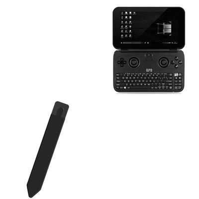 BoxWave Stylus Pouch Compatible with 6 Goodlife623 GPD Win 3 Handheld Game Console - Stylus PortaPouch, Pen Stylii Holder Carrier Portable Self-Adhesive - Jet Black