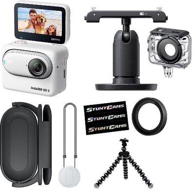 Insta360 GO 3 (128GB) Small & Lightweight Action Camera Hands-Free POV with 60M Waterproof Dive Case and Mini Tripod Mount