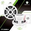 Timpano 6.5 Marine Speakers 450 Watt Per Pair TPT-CX6MW-4 Coaxial 2 Way Waterproof Speakers, 1 Pair, White, Weather Resistant Marine Speakers 6.5 Inch for Boat, ATV or RV Speakers, Bocinas Marinas view 3