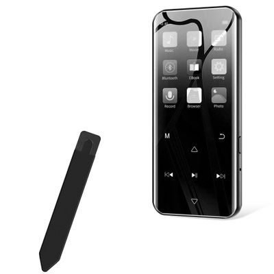 BoxWave Stylus Pouch Compatible with RUIZU D19 Bluetooth MP3 Player - Stylus PortaPouch, Pen Stylii Holder Carrier Portable Self-Adhesive - Jet Black