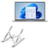 BoxWave Stand and Mount Compatible with Honor MagicBook 15 AMD - Compact QuickSwitch Stand, Portable Multi Angle Viewing Foldable Riser - Metallic Silver view 1