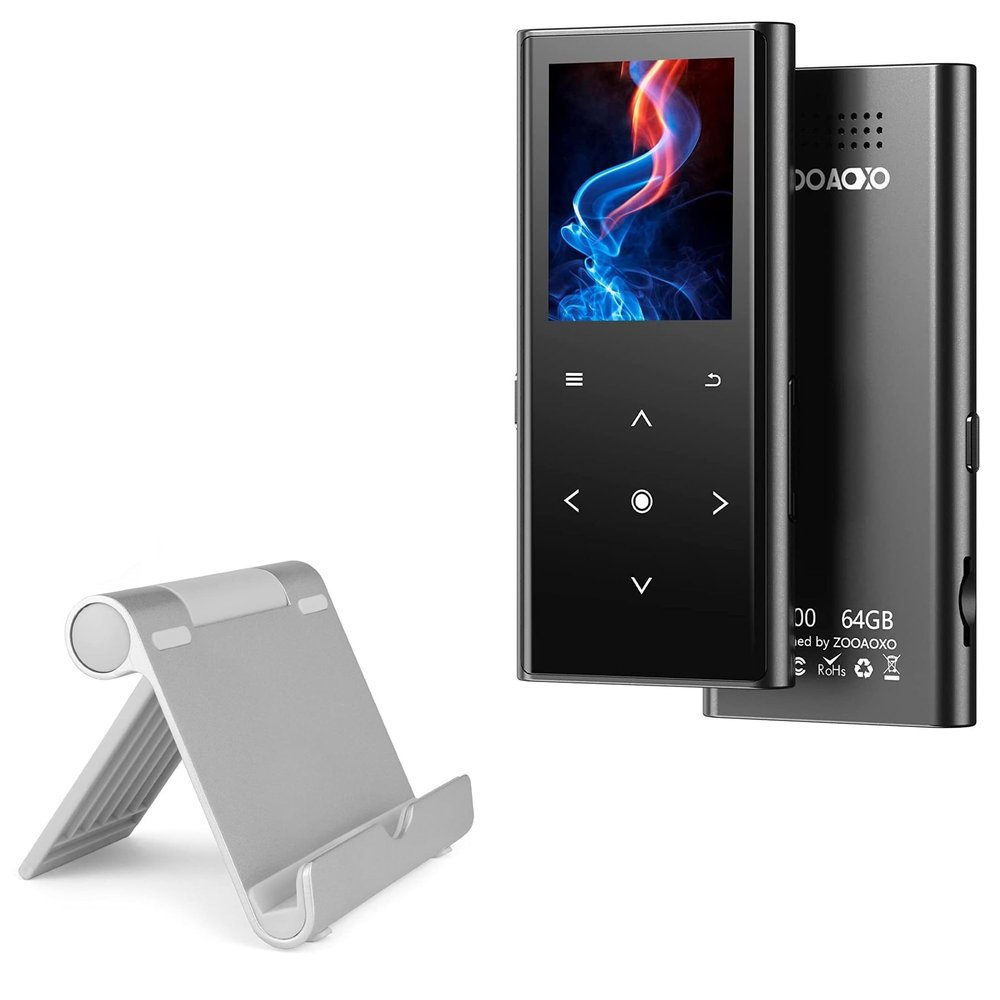 BoxWave Stand and Mount Compatible with ZOOAOXO M600 MP3 Player - VersaView Aluminum Stand, Portable, Multi Angle Viewing Sturdy