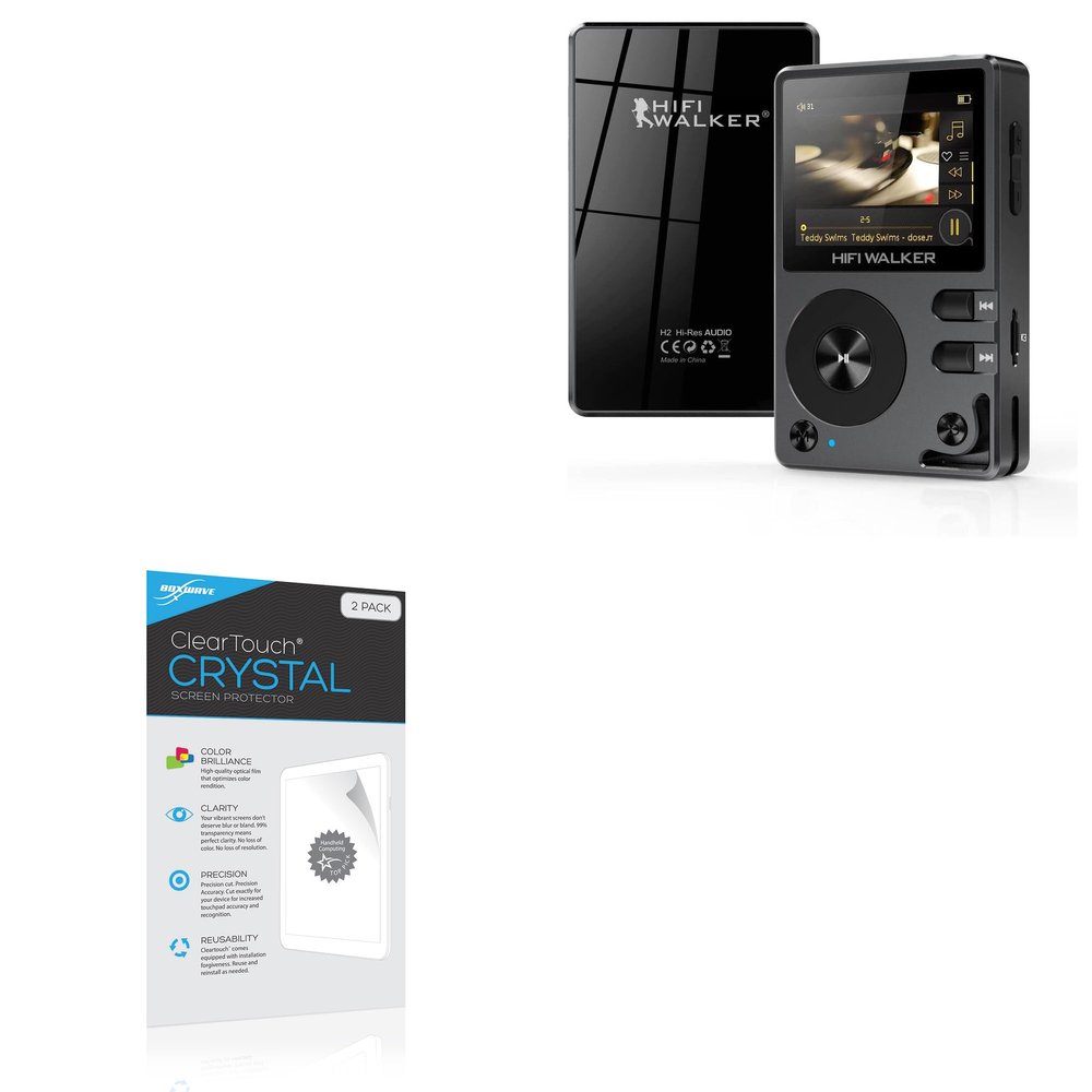 BoxWave Screen Protector Compatible with HiFi Walker H2 (2") - ClearTouch Crystal (2-Pack), HD Film Skin - Shields from Scratches