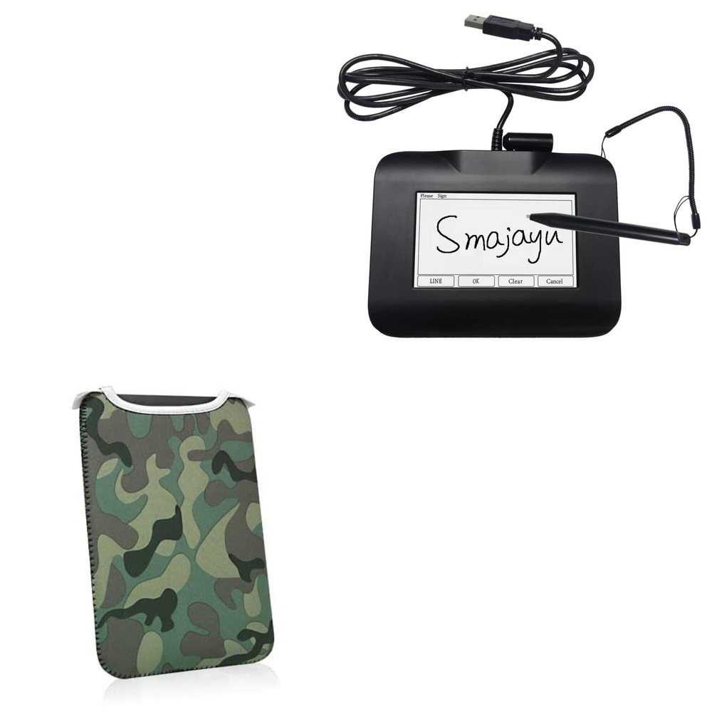 BoxWave Case Compatible with SMAJAYU Signature Pad - Camouflage SlipSuit, Slim Design Camo Neoprene Slip On Pouch