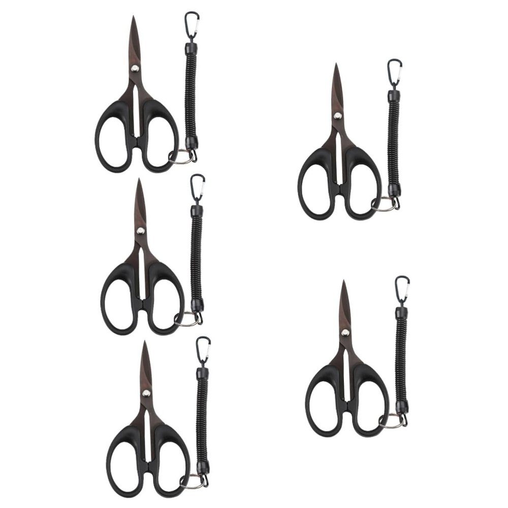 BESPORTBLE 5pcs Ergonomic Fishing Scissor Wear-resistant Thread Cutter Portable Shear Wire Accessories Reusable Daily Fishing Equipment