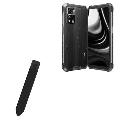 BoxWave Stylus Pouch Compatible with Blackview BV9200 - Stylus PortaPouch, Pen Stylii Holder Carrier Portable Self-Adhesive - Jet Black