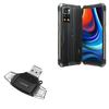 BoxWave Smart Gadget Compatible with Blackview BV9200 - AllReader SD Card Reader, microSD Card Reader SD Compact USB - Jet Black view 1