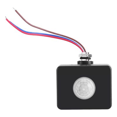 Tyenaza Mini Motion Sensor, Black PIR Switch Infrared Motion Lighting Sensor Detector Wall Pavement Switch Outdoor