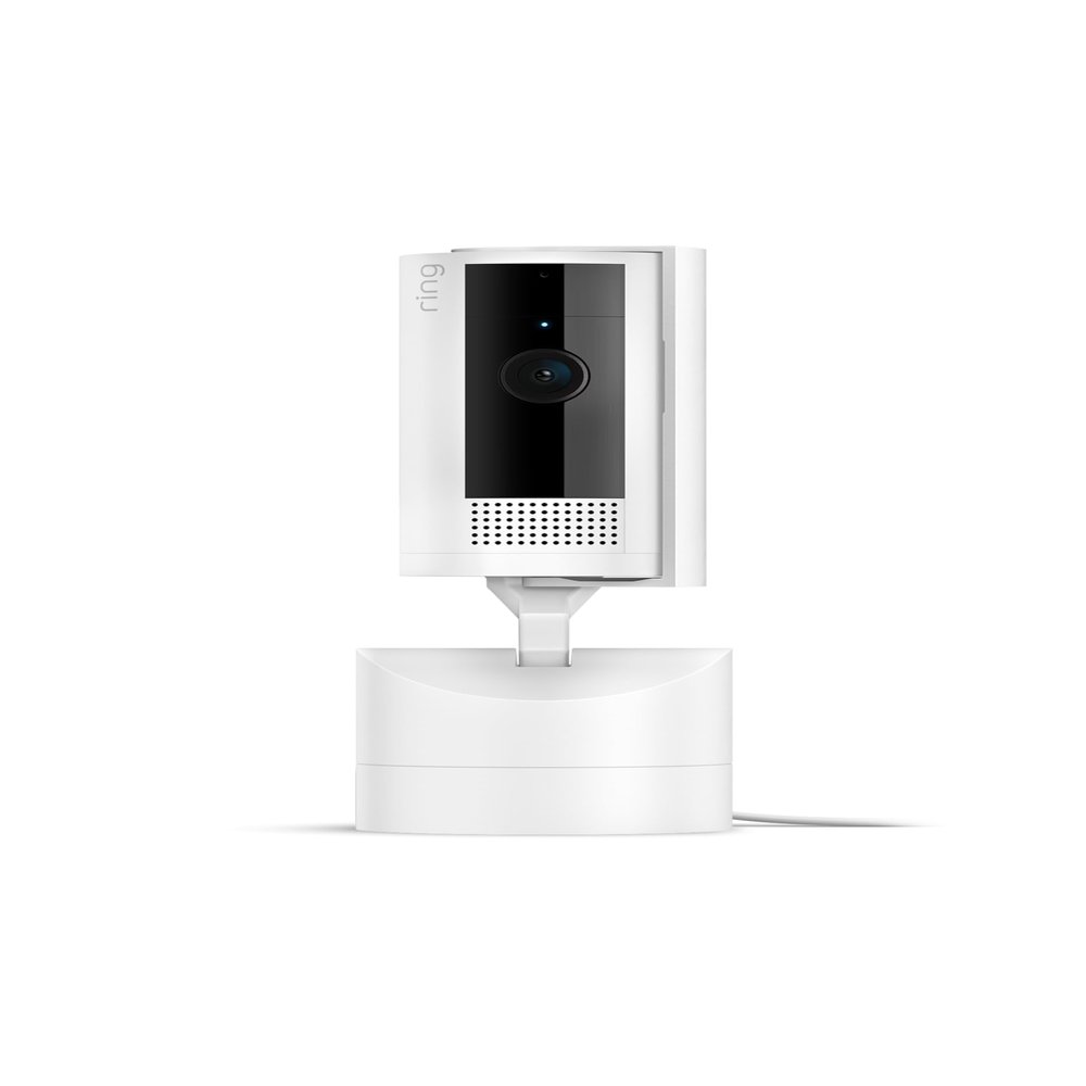 Ring Pan-Tilt Indoor Cam (newest model), See all around your home or business with 360 pan coverage, HD video, plus Two-Way Talk, White