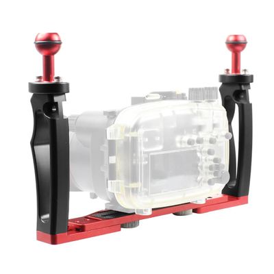 NovelGoal Handle Tray Stabilizer Rig with Shutter Trigger Diving Adjustable Dual Compatible with Go-pro Canon Nikon Sony Underwater Housing Bracket