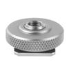 NovelGoal Single Layer Thread Screw 1/4" to 3/8" Female to Male Mount Adapter Tripod Plate Screw Mount for Camera Flash Tripod Mic (Silver) view 1