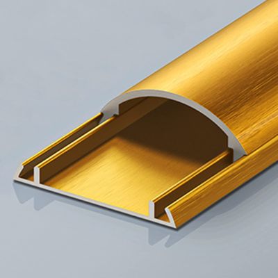 Metal Cable Concealer Wood Floor, 1 M / 39 In Ethernet Cables Conduit Pc Cords Hider Self Adhesive Wires Management Kit Molding Channel Raceway Strips with Cover/ Caps ( Color : Gold , Size : Width 11