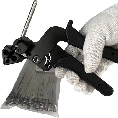Cable tie gun, stainless steel tie fastener packaging tool, self-locking metal stainless steel tie tool 304 stainless steel tie 100 metal tie 4.6 * 270mm