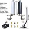 Omni Directional 4G LTE 5G Antennas for T-Mobile, Outdoor 2x2 MIMO Antennas with TS-9 SMA 10meters Cable Mounting Pole view 4