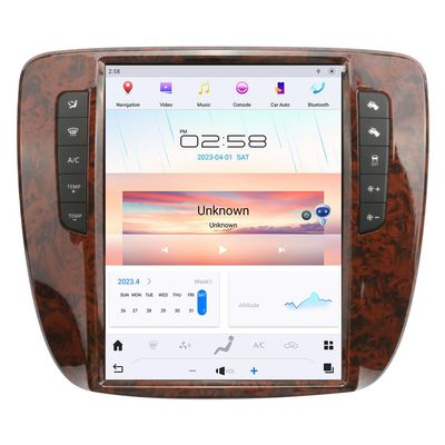 NAKEVICH Qualcomm Android 11 Car Radio for GMC Yukon Tahoe Suburban Chevrolet Silverado 2007-2013 Stereo Upgrade Tesla Style Touch Screen Android Auto GPS Navigation Multimedia Play 8GB + 128GB