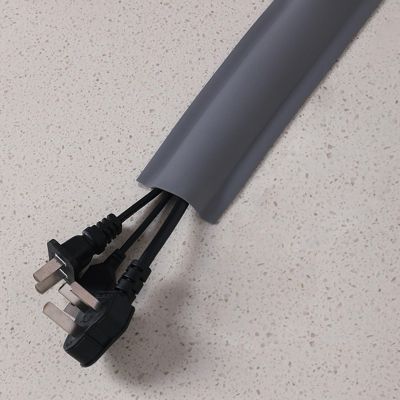 Floor Cable Cover Self-adhesive, 3 10 16 33 Ft Wall Cords Concealer White Black Grey Wires Management Kit/cables Raceway for Home Office Tv Pc Under Desk, Flexible Lines Hider Organizer ( Color : ligj