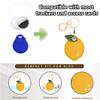 BORKUANA 2 Pack Leather Keychain Holder Case Compatible with Apple AirTag, Cute Protective Air Tag Cover with Keychain Ring, Anti-Scratch Finder GPS Tracker Case for Wallet Keys(Pineapple&Lemon) view 3