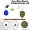 BORKUANA 2 Pack Leather Keychain Holder Case Compatible with Apple AirTag, Cute Protective Air Tag Cover with Keychain Ring, Anti-Scratch Finder GPS Tracker Case for Wallet Keys(Small Leaves) view 3