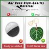 BORKUANA 2 Pack Leather Keychain Holder Case Compatible with Apple AirTag, Cute Protective Air Tag Cover with Keychain Ring, Anti-Scratch Finder GPS Tracker Case for Wallet Keys(Watermelon&Leaves) view 3