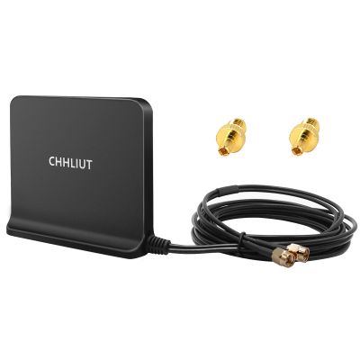 CHHLIUT High-Gain Cross-Polarized Indoor Panel MIMO Antenna for 4G LTE 5G Connectivity (Twin Cable)