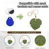 BORKUANA 2 Pack Leather Keychain Holder Case Compatible with Apple AirTag, Cute Protective Air Tag Cover with Keychain Ring, Anti-Scratch Finder GPS Tracker Case for Wallet Keys(Large &Small Leaves) view 3