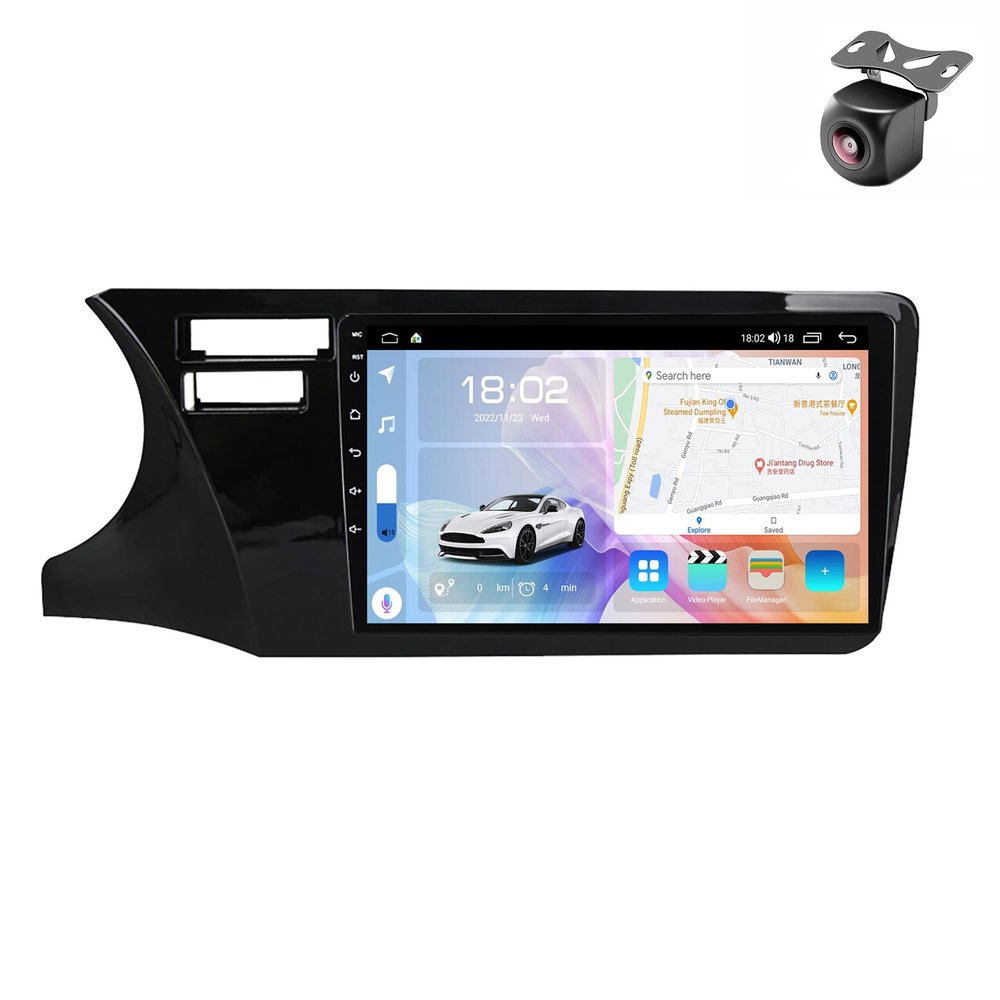 Android 12 System for Honda City 2014 2015 2016 2017 Car Stereo Radio with FM SWC 4G SIM BT Music Camera Built-in Car-Play Android Auto GPS Navigation Touch Screen Upgrade (M700S 8core 8+128G)