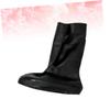 Waterproof Tall Plastic Shoe Covers Size Xxl Black for Winter Snow Defense view 3