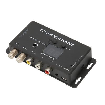 AV to RF Converter, Mini Support PAL NTSC Multifunctional TV Link Modulator for Home for Set Top Boxes