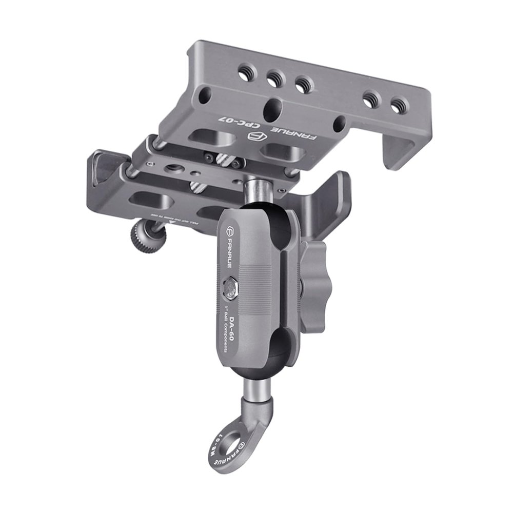 FANAUE Phone Mount and Angled Bolt Head Adapter Ball Base and Double Socket Arm Compatible