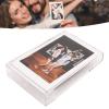 Photo Storage Box, Narrow Top and Wide Bottom 80 Degree Slanted Crystal Texture Photo Organizer Case with Hand Rope for PC Photos (Transparent) view 2
