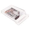 Photo Storage Box, Narrow Top and Wide Bottom 80 Degree Slanted Crystal Texture Photo Organizer Case with Hand Rope for PC Photos (Transparent) view 3