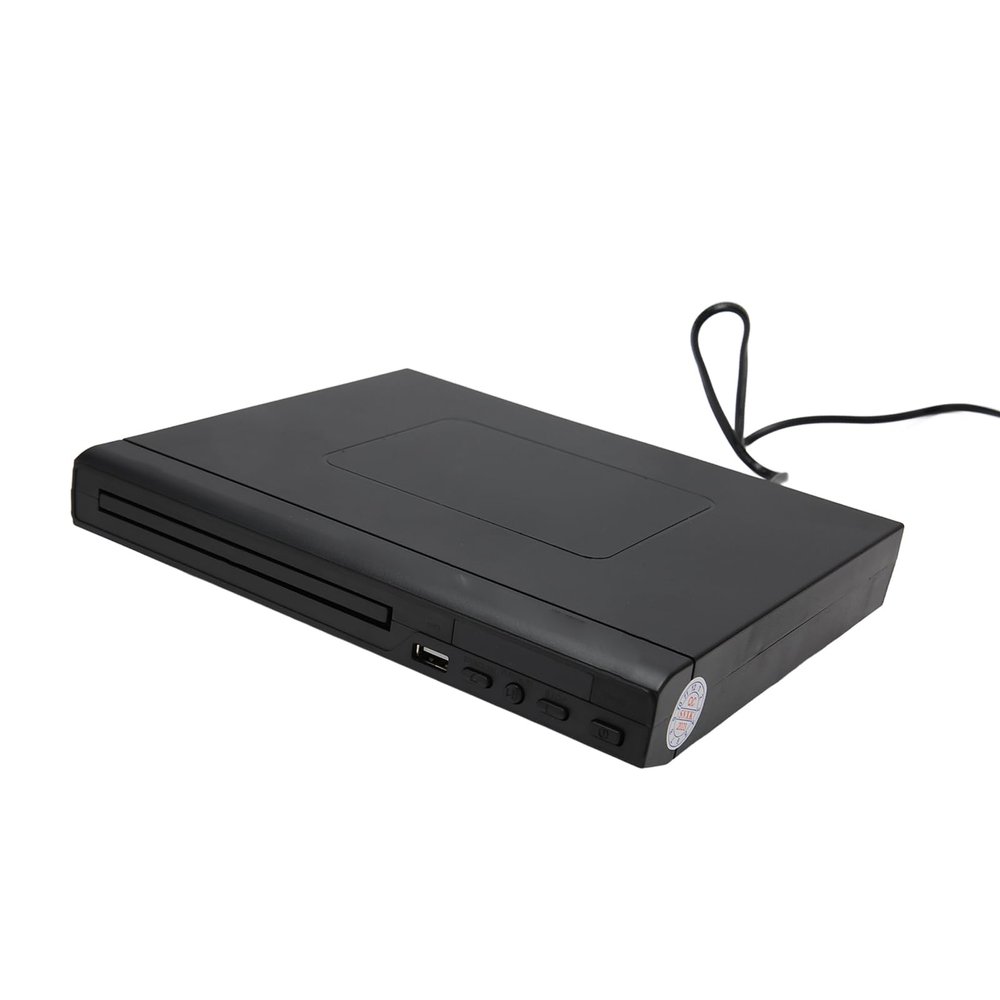 Mini DVD Player, Progressive Scan PAL NTSC USB 2.0 Builtin Interface Multifunctional CD DVD with Cable for Home Use (US Plug 110V)