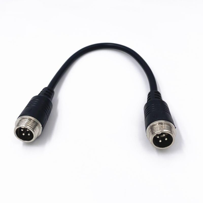 GatherTOOL 1Pc M12 20CM 4Pin Aviation Male to Male Or Female to Female Extension Cable GX12 Adapter for CCTV Camera Security DVR (Color : Male to Male)