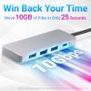 Amazon Basics USB 3.2/3.1 Gen 2 Hub Dock, 10Gbps, USB-C to 1xUSB-C / 3xUSB-A Works with Windows/Mac, Silver, Black view 3