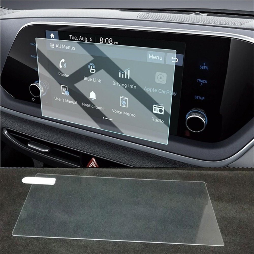 UNKOMN Screen Protector Tempered Glass Screen Protector for hyundais Sonata 2020-2022 Car infotainment Radio GPS Console Navigation (Color : 8 inch)