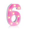 Foaky Pink Light up LettersPink Party Decorations,Girls Room Decor,Glitter Marquee Numbers,Alphabet Letter Sign for Night Light Birthday Party Girls Gifts, Home Bar Decoration (6) view 1