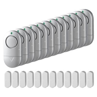 Window Alarm Sensor 12 Pack, Door Alarms for Kids Safety, Burglar Door Alarm for Pool, 120 DB Window Alarms for Home Security
