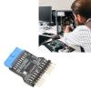 MOUDOAUER USB 3.0 19pin Adapter to Dual 9Pin Adapter, USB 3.0 Motherboard Expansion Card 480Mbps view 3