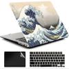 AMCJJ Compatible with MacBook Pro 14 Inch Case 2023/2022/2021 Release M3 A2918 A2992/M2 A2779/A2442 M1 Pro Max Chip, Plastic Hard Shell Case & Keyboard Cover & Screen Protector - Kanagawa Japan Wave view 1