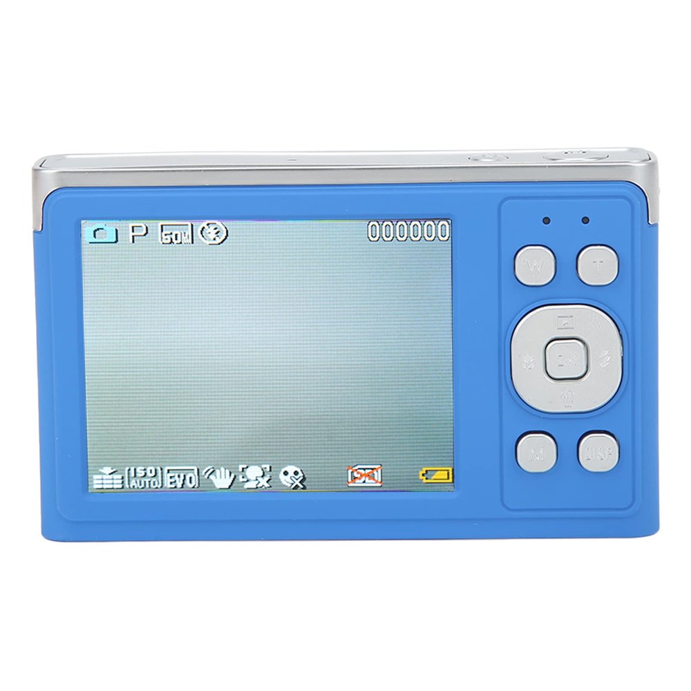 4K Mirrorless Camera with 2.88in LCD, Autofocus, 16X Zoom, 50MP Pixels, Compact and Portable, LED Fill Light, for Macro (Blue)