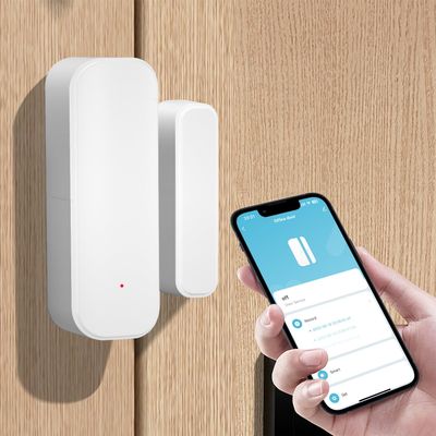 WiFi Door Sensor, Smart Window Door Sensor, Alexa Door Window Contact Sensor for Home Security, Door Open Detector with Alert Notification Compatible with Amazon Alexa, Assistant (1 Pack)