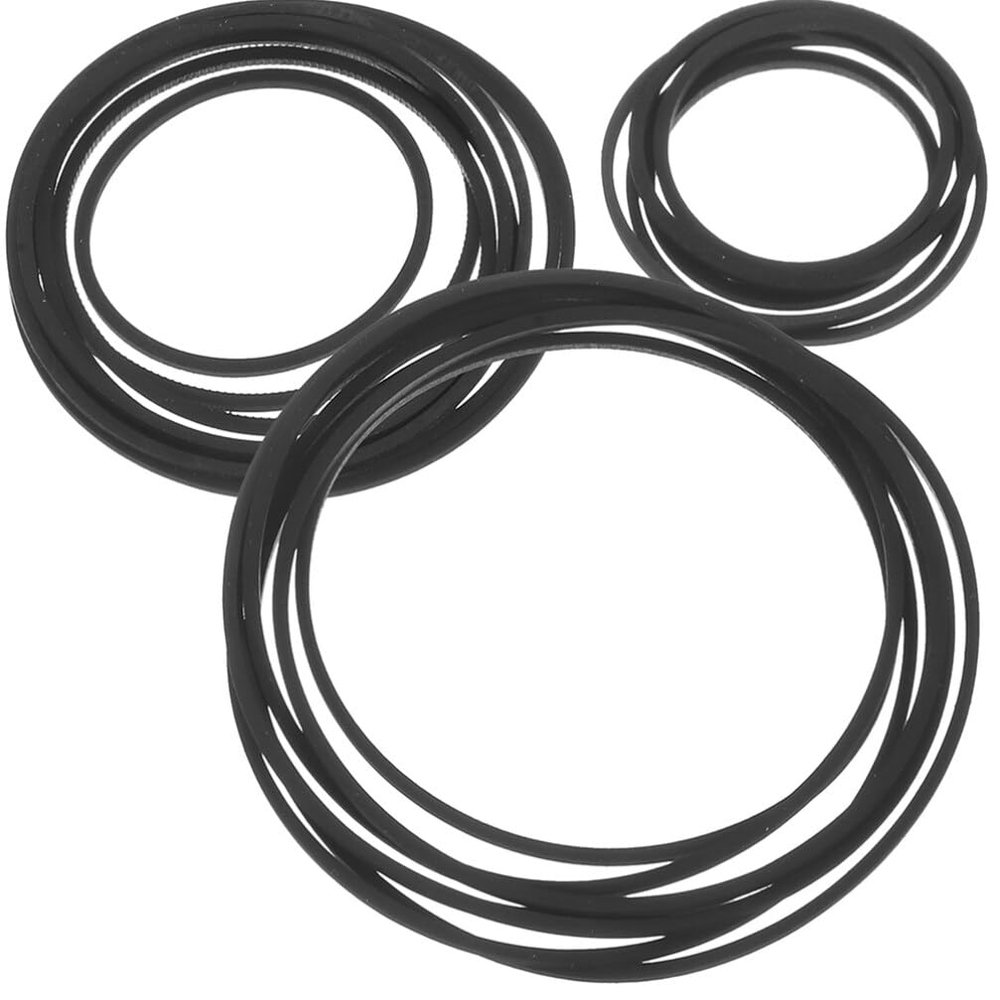 Milisten Cassette Player Drive Belts Replacement 1Mm Square Rubber Tape 3.35 Inch Length for Portable Recorder Stereo Systems and DVD Drives 2-Pack