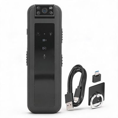 Zyyini 1080P Mini Body Camera Video Recorder with LED Indicator Light Clip, 180 Degree Rotating, Night, 256GB Storage, Portable Design
